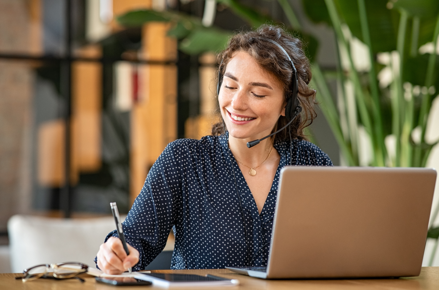 A Happy Customer Service Girl